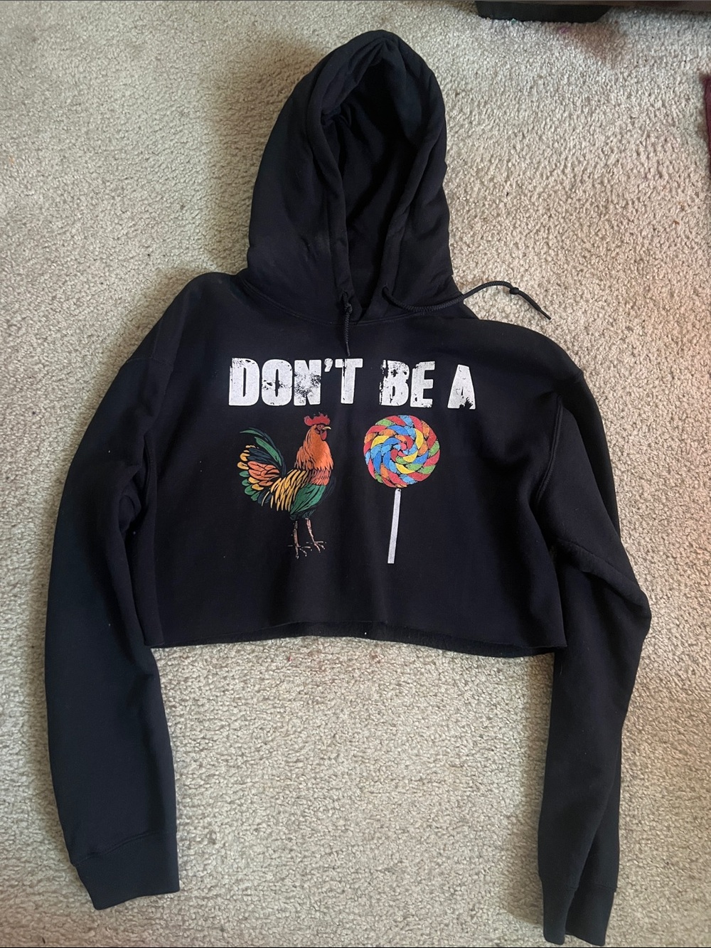 Dont be a sucker crop hoodie